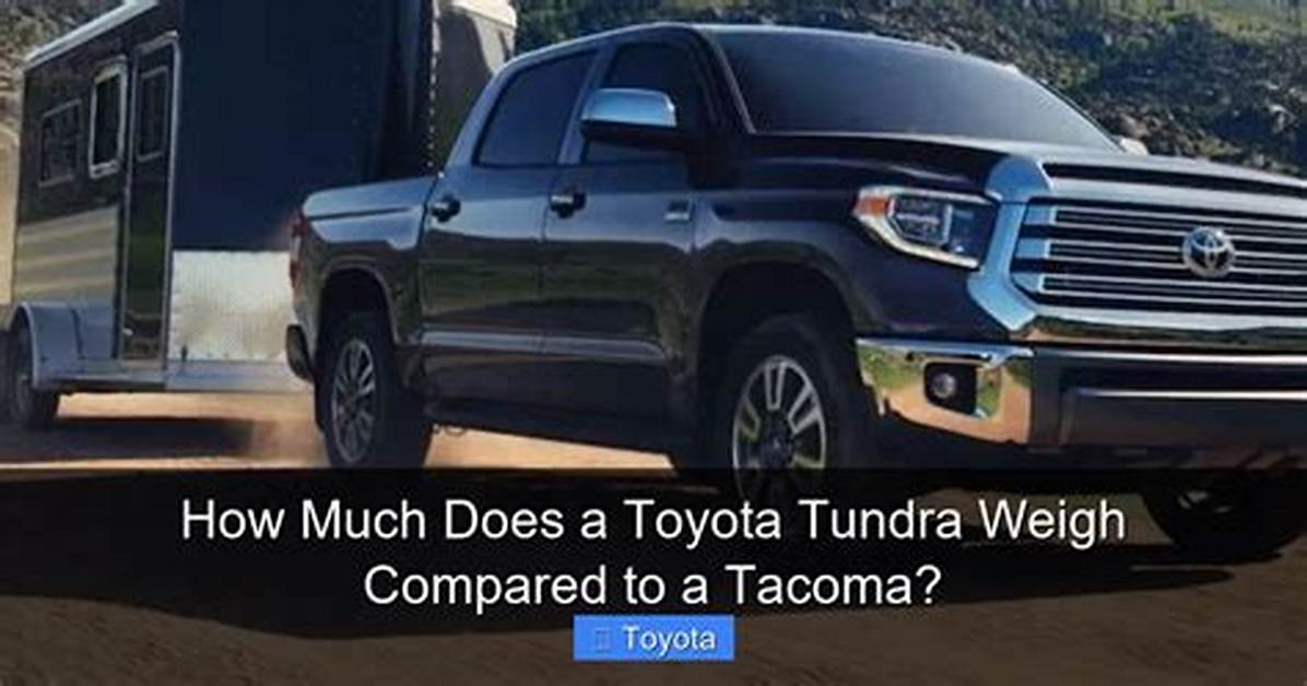 How Much Does a Toyota Tundra Weigh