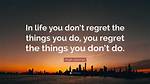 'I Don't Regret That I Left' |