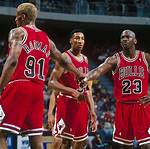 Legendary Trio: Scottie Pippen, Dennis Rodman, and Michael Jordan