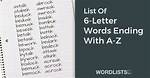 List of 6 Letter Words Ending with 'F'