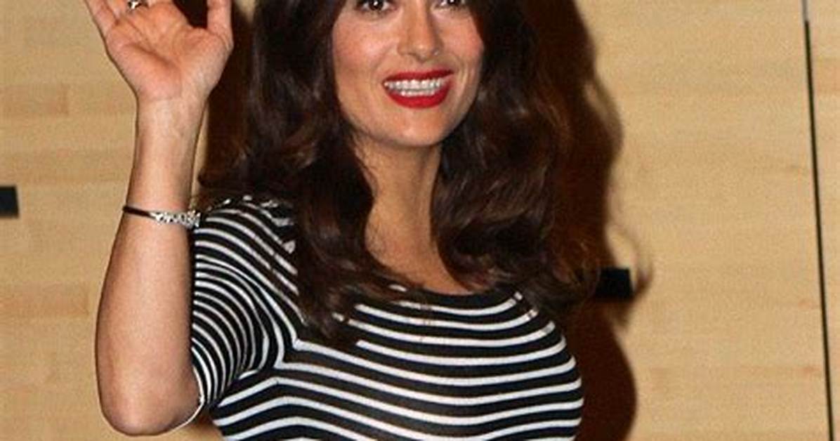 Salma Hayek Puts on Busty Display in Sexy Yellow Bikini