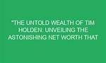 Unveiling the Wealth and Impact of Tim Ross and His Wife: a Wikipedia Deep Dive