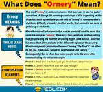 What Does Ornery Mean